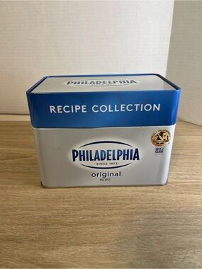 Original Recipe Collection Tin Including Recipes Blue & Silver